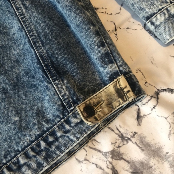 Dual Control 80s Jacket Denim with Leather Trim M - Picture 3 of 9